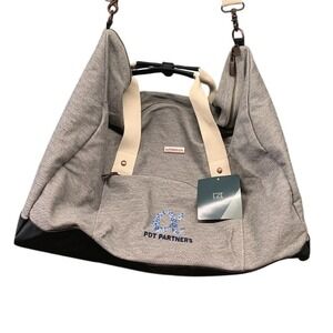 Cutter & Buck Weekender Duffel Bag Gray Embroidered Travel Gym Shoulder Strap